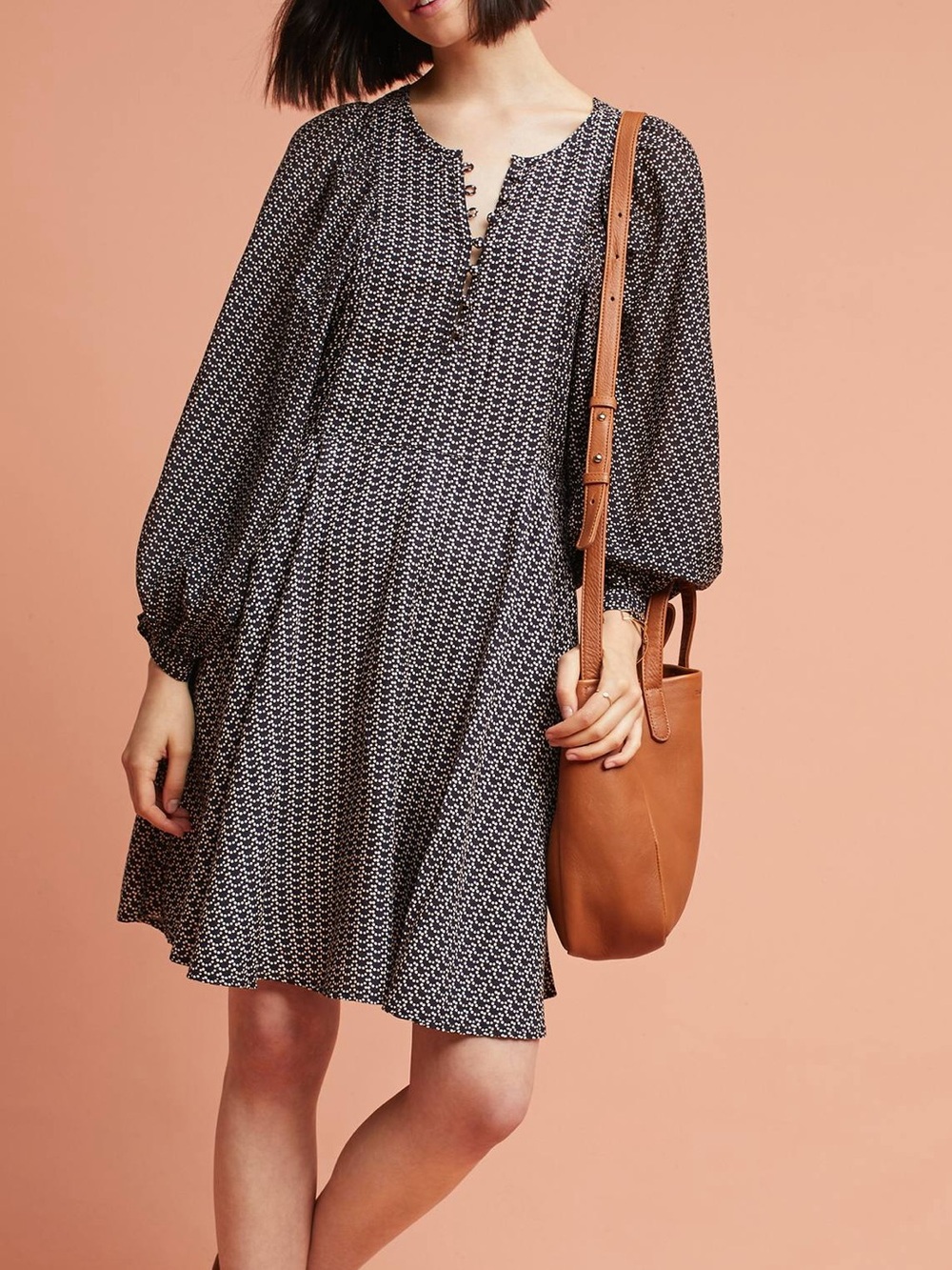 Maeve by Anthropologie Nilya Polka Dot Mini Dress